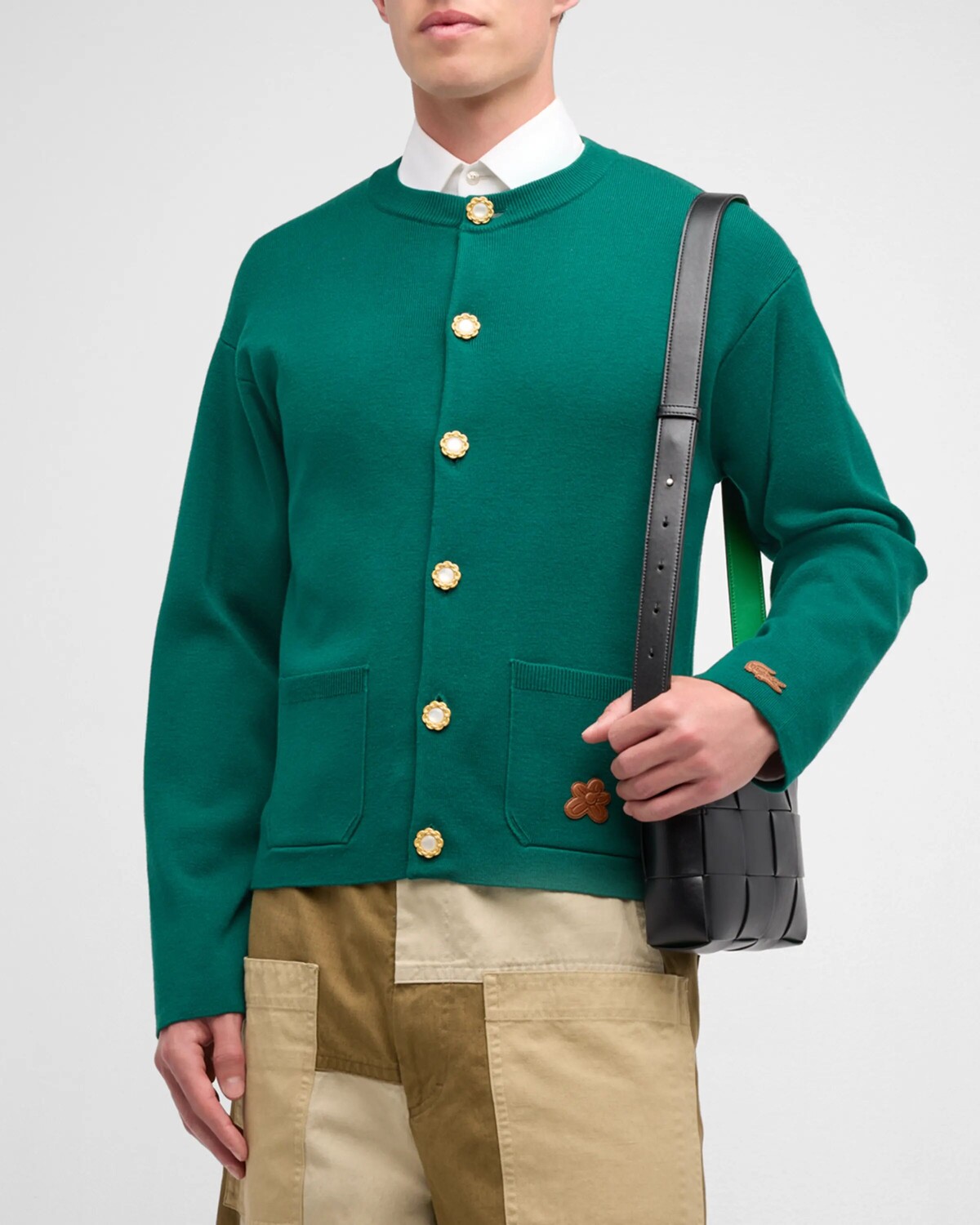 

Мужской шерстяной кардиган из коллекции x le FLEUR Lacoste, цвет Swing