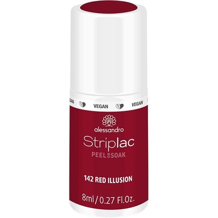

Лак для ногтей Striplac Peel Or Soak Vegan Led насыщенного красного цвета, 8 мл, Alessandro