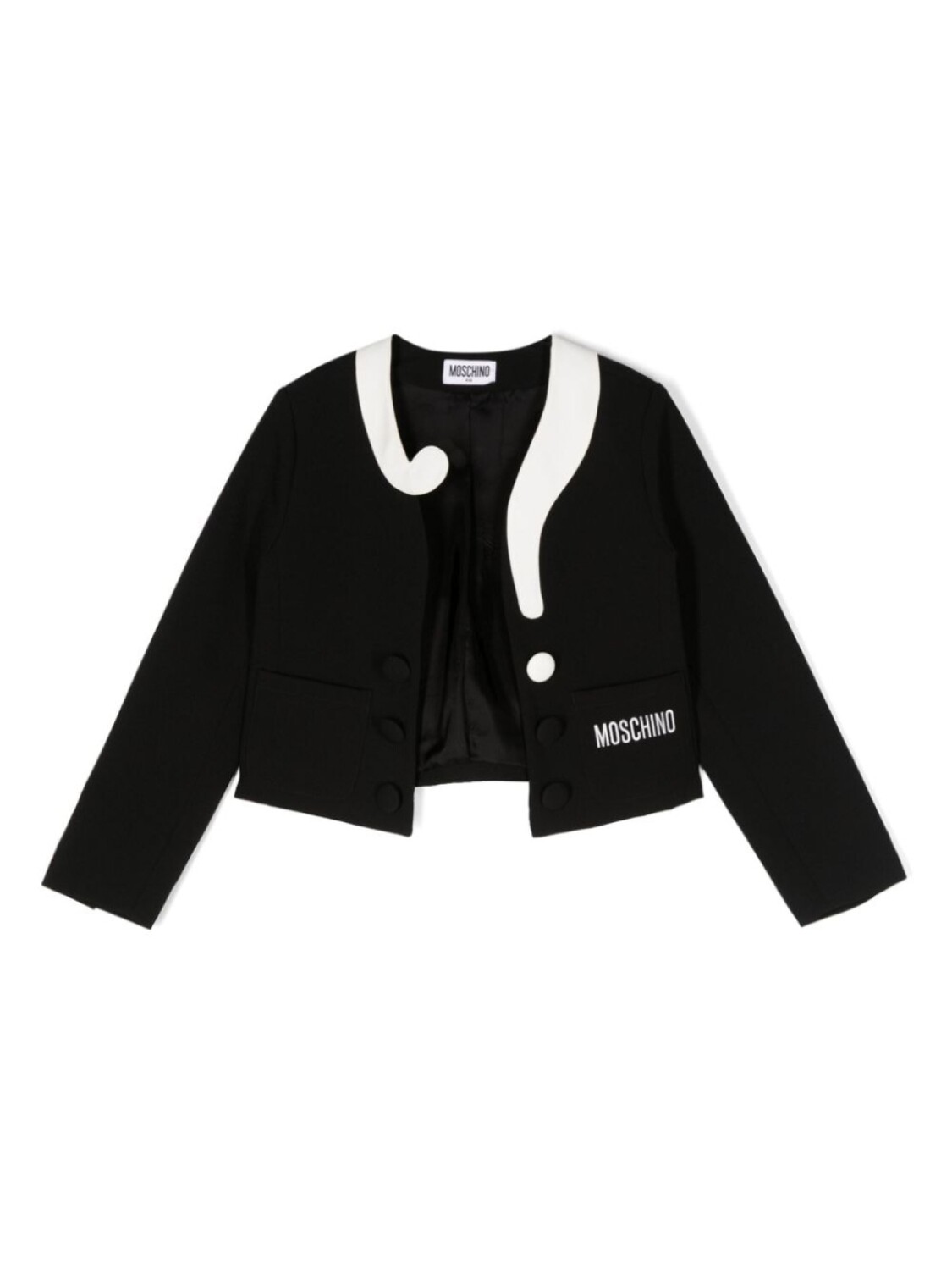 

Moschino Kids куртка с вышитым логотипом, черный