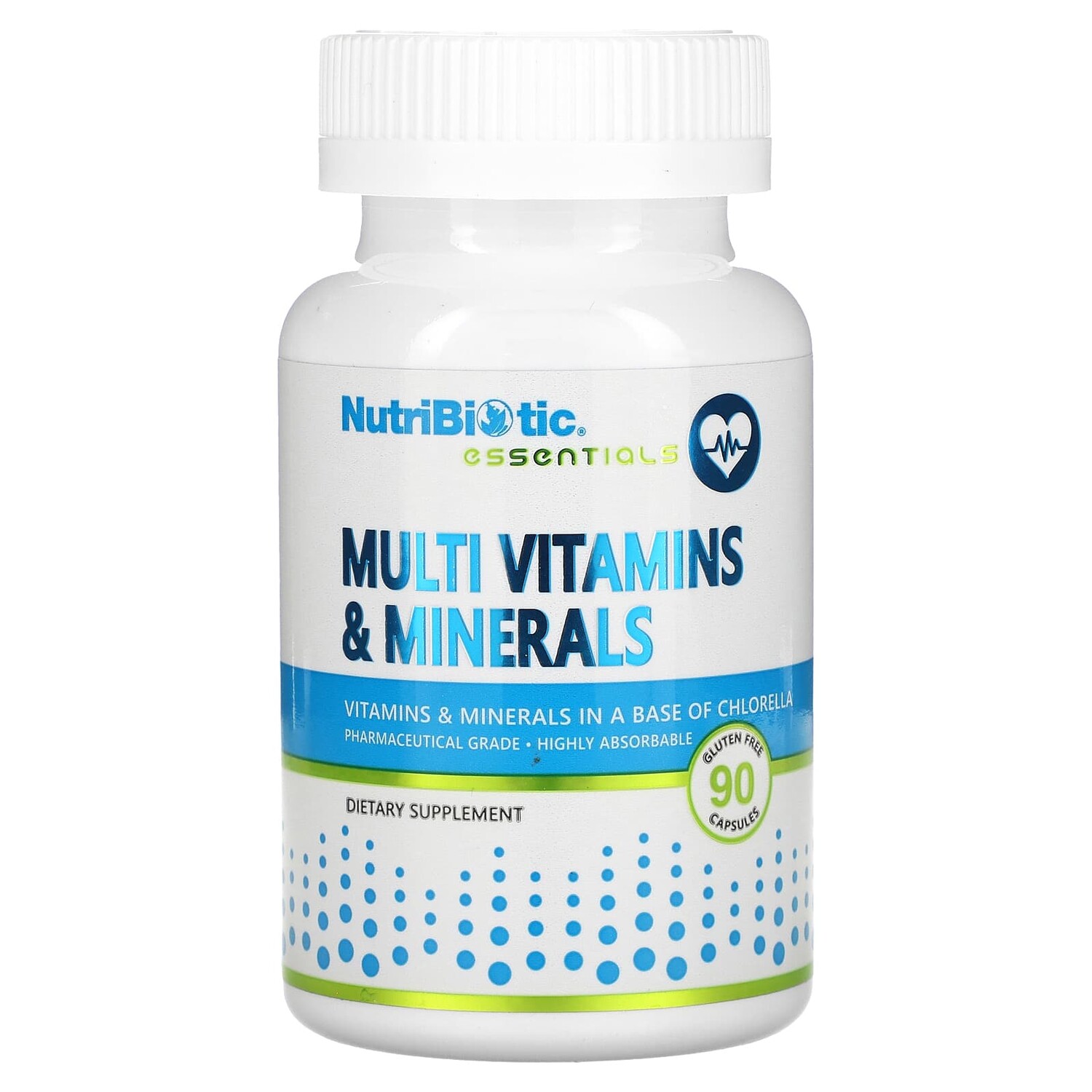 

Essentials, мультивитамины и минералы, 90 капсул без глютена, NutriBiotic
