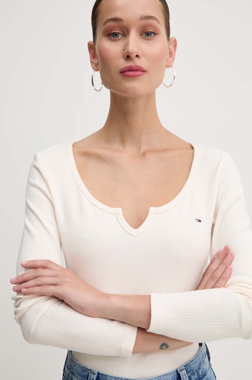 

Рубашка Tommy Jeans с длинными рукавами, бежевый