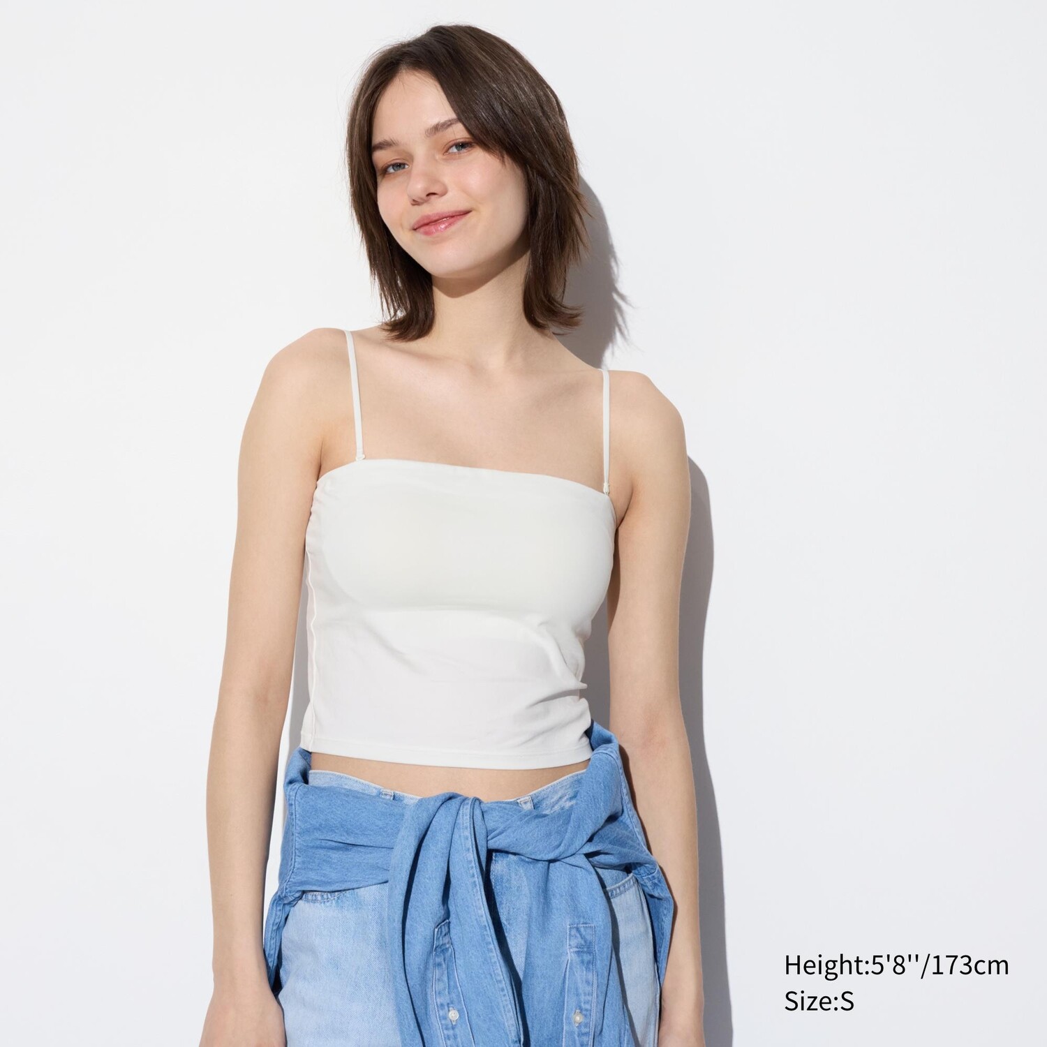 

Футболка из хлопкового бюстгальта airism UNIQLO, белый