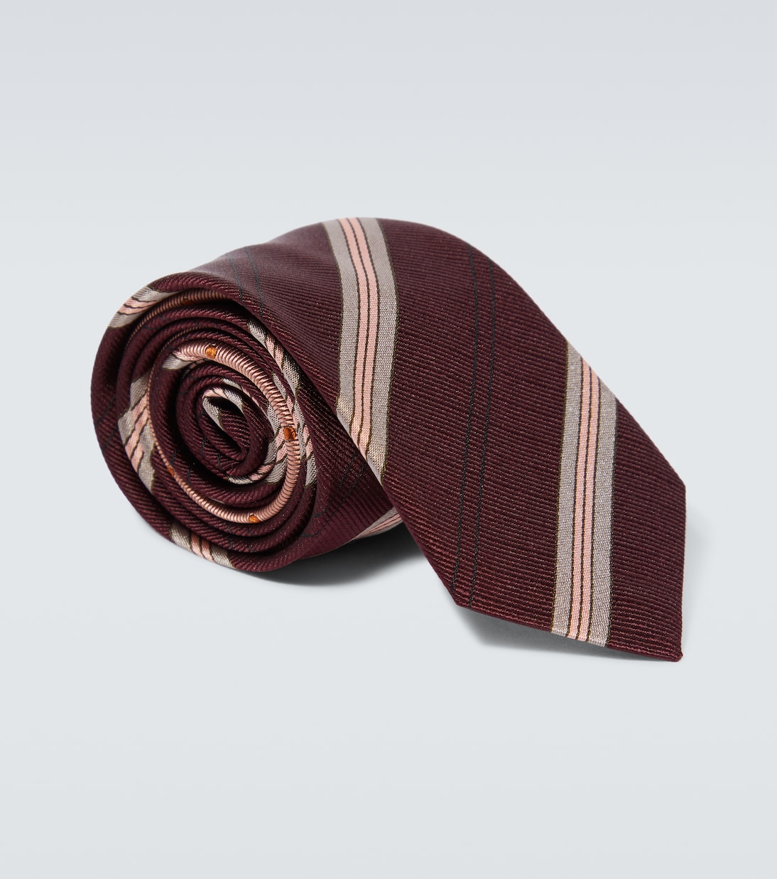 Шелковый атласный галстук Dries Van Noten, бургундия