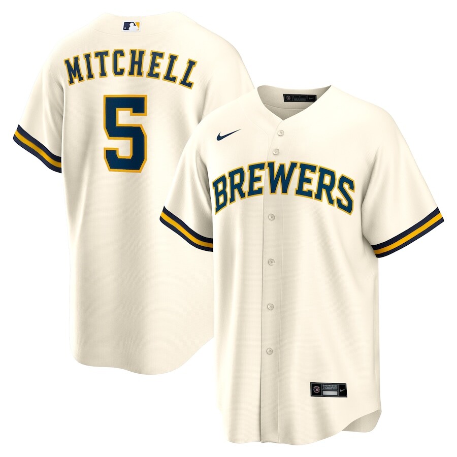 

Джерси Nike Milwaukee Brewers, кремовый