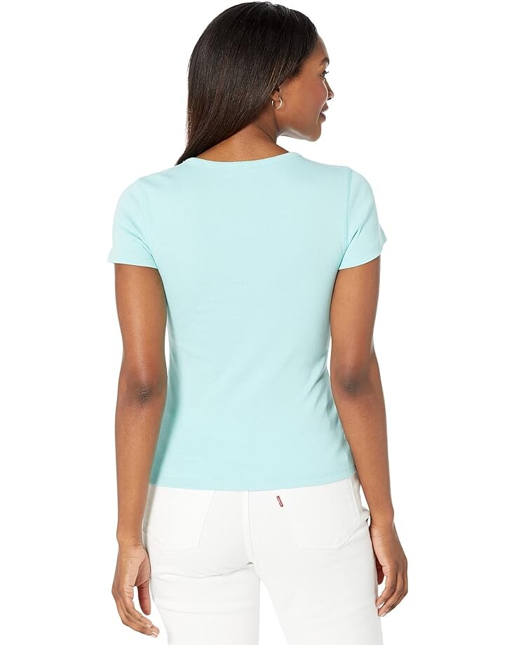 

Футболка Lilla P 1x1 Rib Short Sleeve Crew Neck T-Shirt, цвет Aruba
