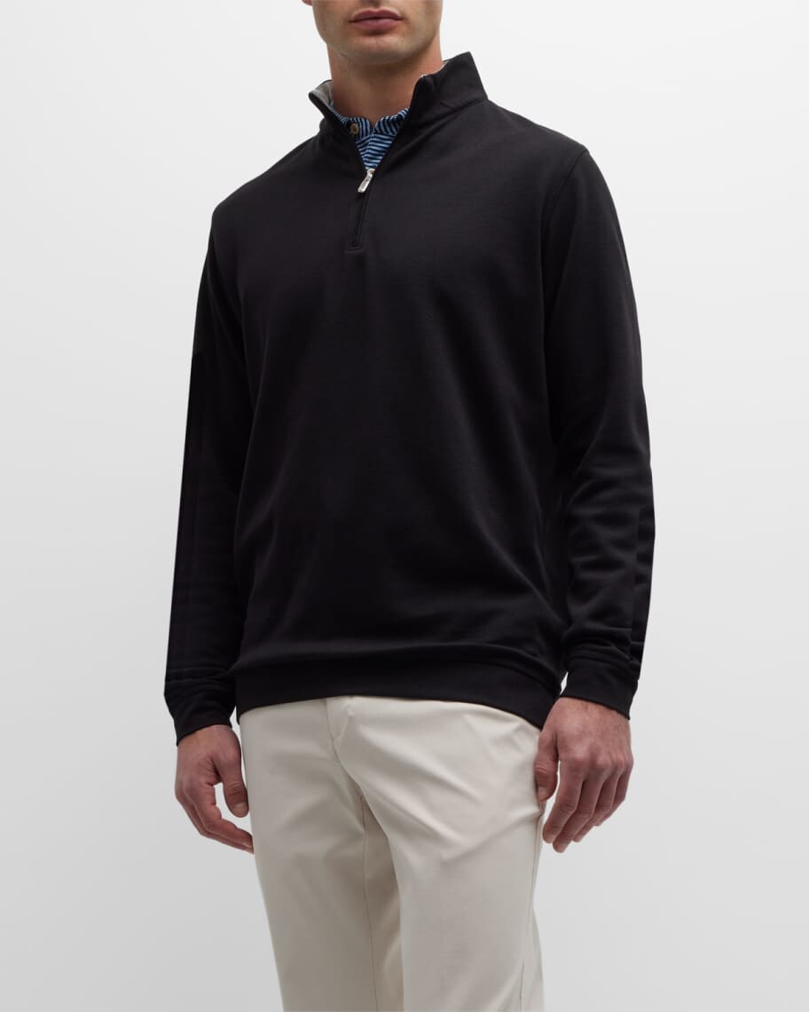 

Мужской свитер Crown Comfort с молнией на четверть Peter Millar, Черный, Мужской свитер Crown Comfort с молнией на четверть Peter Millar