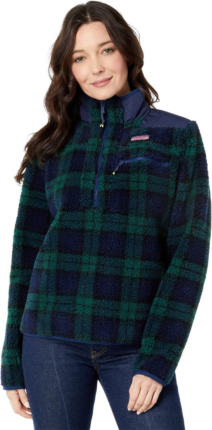 

Толстовка Blackwatch Sherpa Super Shep Vineyard Vines, цвет Blackwatch Jacquard