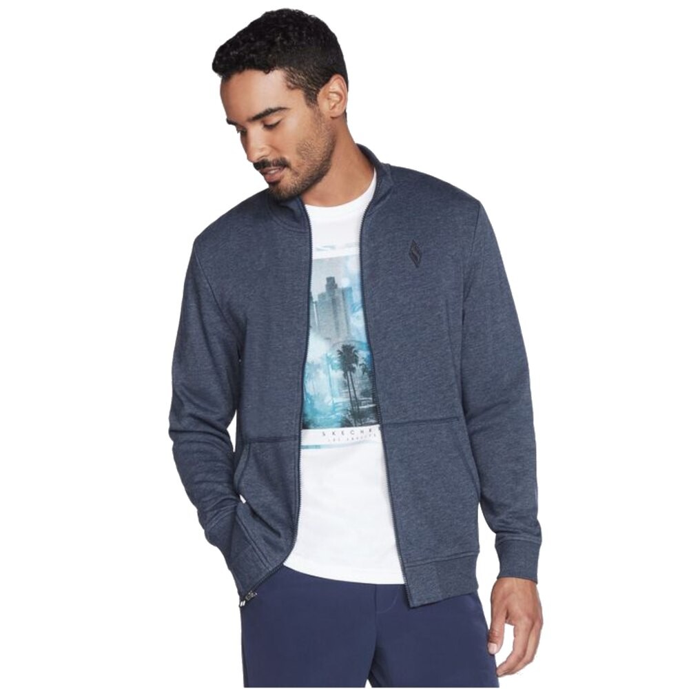 

Толстовка Skechers The Hoodless Full Zip, синий
