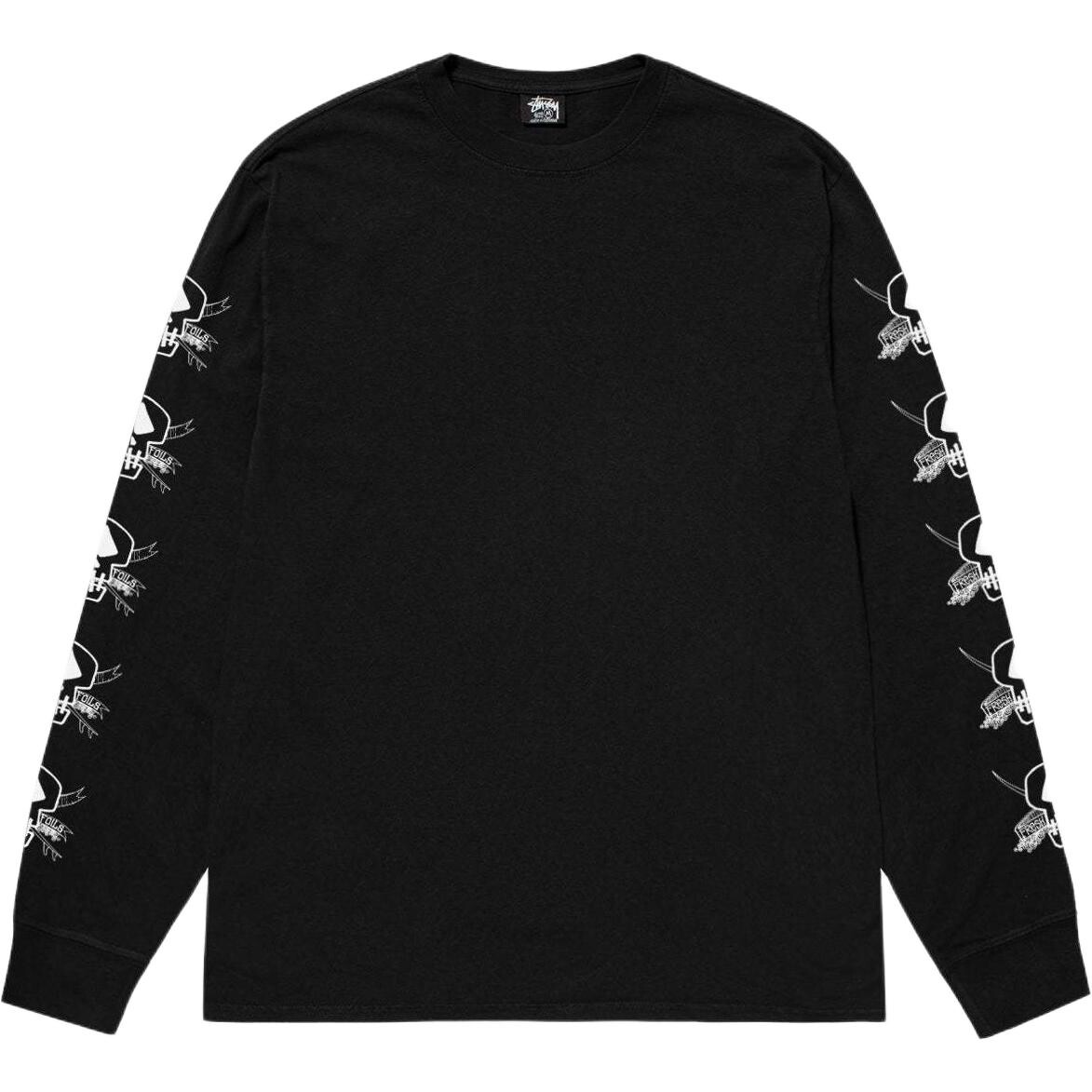 

Футболка с окраской пигментом Foils L/S Stussy, синий