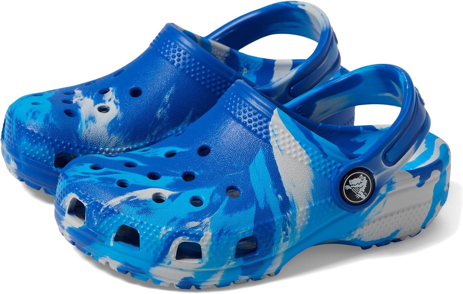 

Сабо Classic Marbled Tie-Dye Clog Crocs, цвет Blue Bolt/Multi