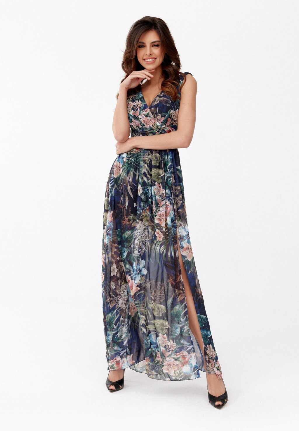 

Длинное платье Roco Fashion, мультиколор