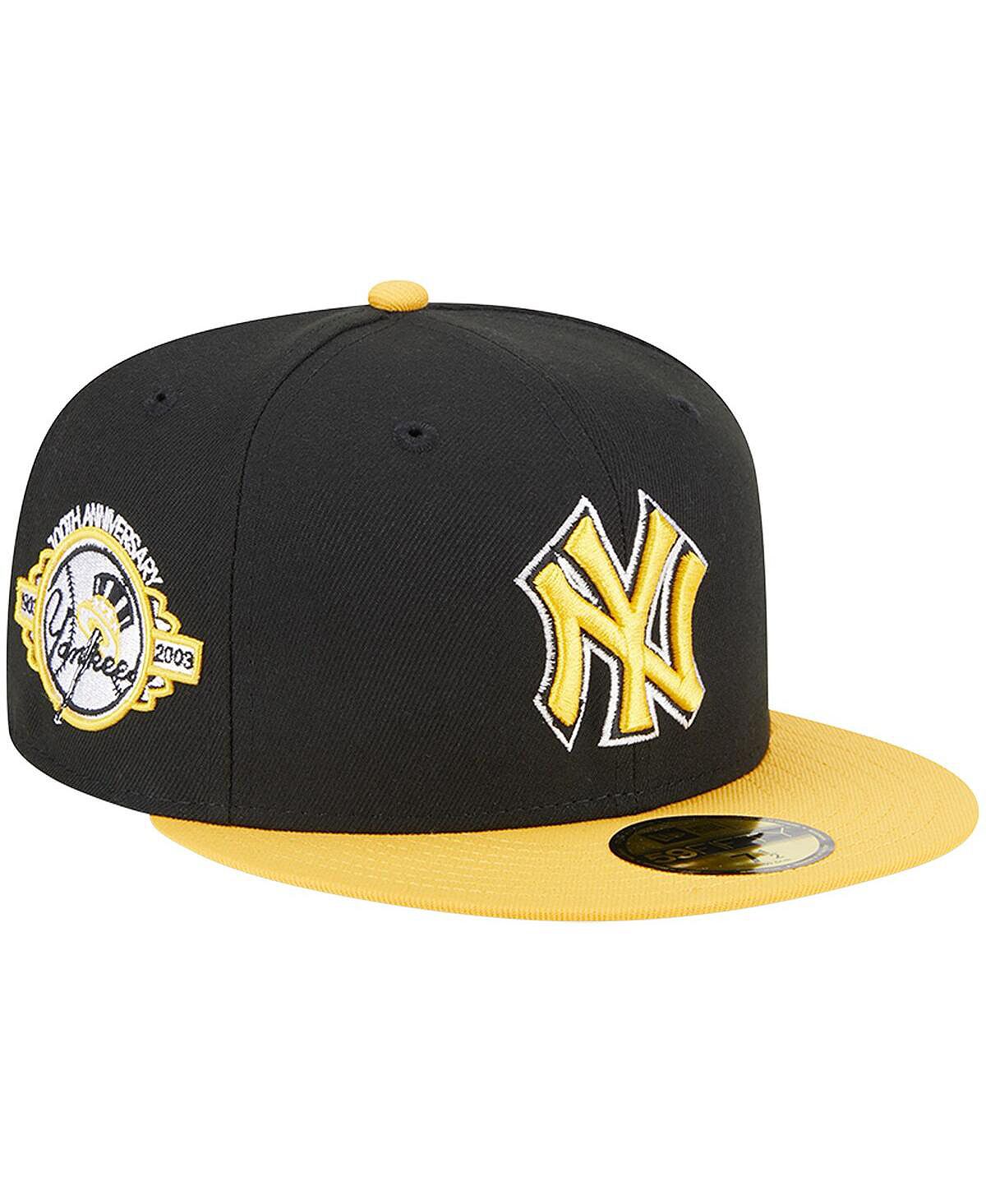 

Мужская приталенная шляпа черного и золотого цвета New York Yankees 59FIFTY New Era