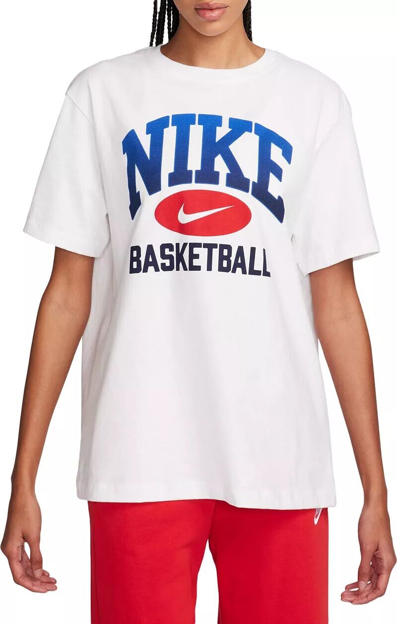 

Женская баскетбольная футболка бойфренда Nike Sportswear Essential, белый