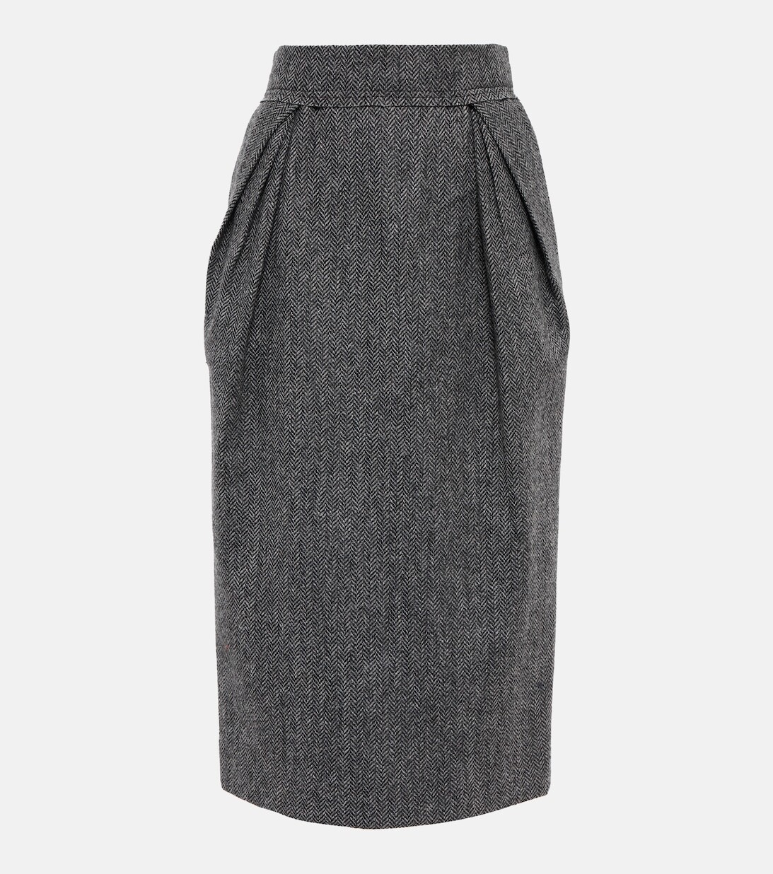

Юбка миди из шерсти MAISON MARGIELA, серый