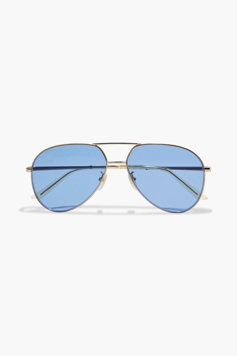 

Золотистые солнцезащитные очки-авиаторы GUCCI, синий