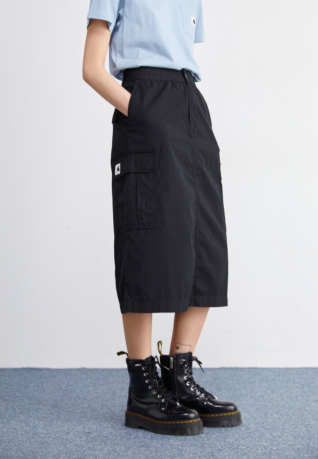 

Юбка А-силуэта JET SKIRT Carhartt WIP, цвет black