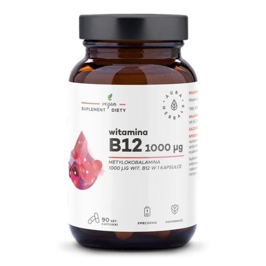 

Aura Herbals, Витамин B12 1000 мкг 90 капсул