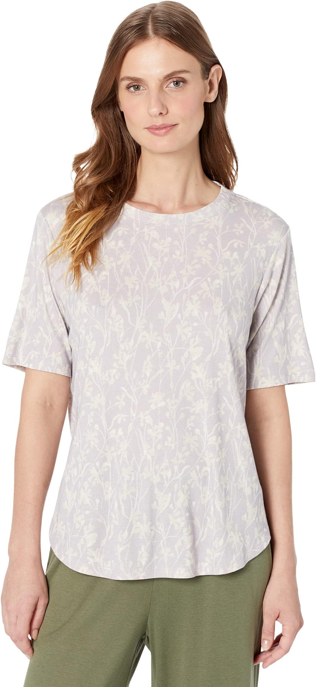 

Домашний топ L.L.Bean Restore Sleep Top Print, цвет Lilac Mist Print