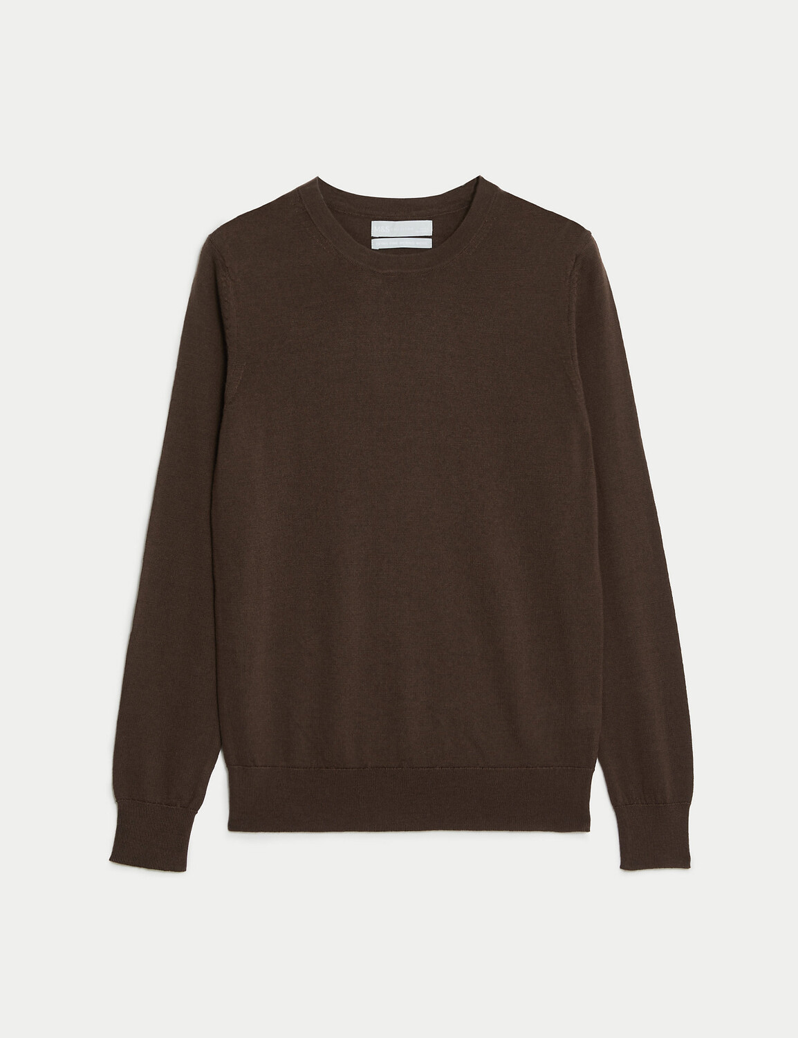 

Джемпер из чистой мериносовой шерсти с круглым вырезом Marks & Spencer