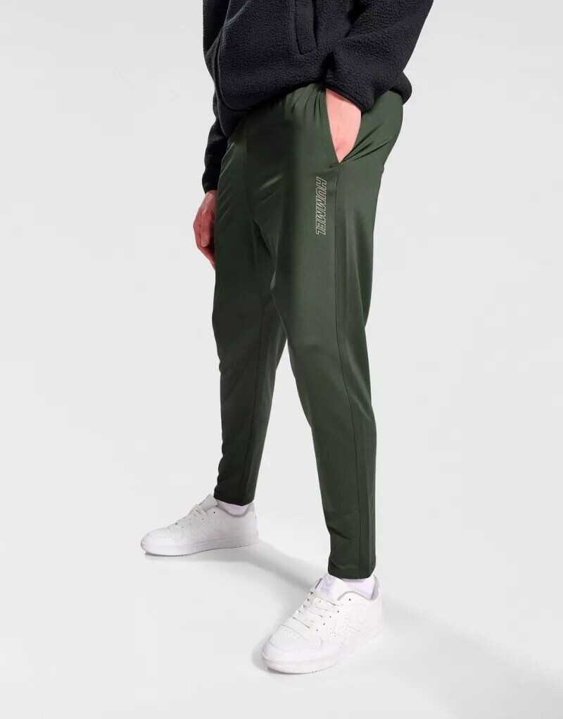 

Зеленые зауженные джоггеры Hummel из эластичной толстовки