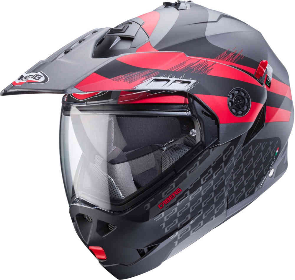Шлем Tourmax X Sarabe Caberg, серый/черный/красный