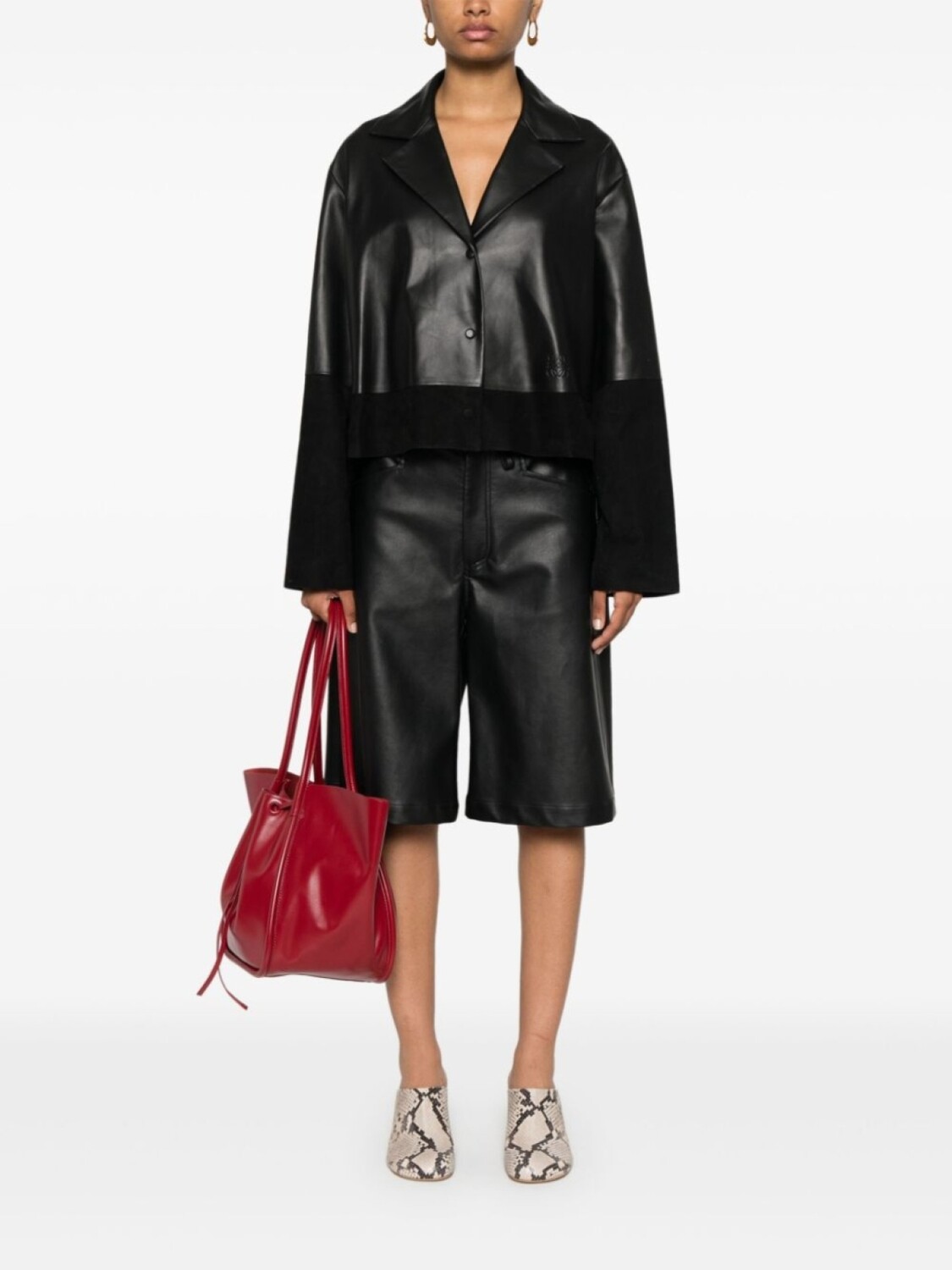 

LOEWE блейзер с тиснением Anagram, черный
