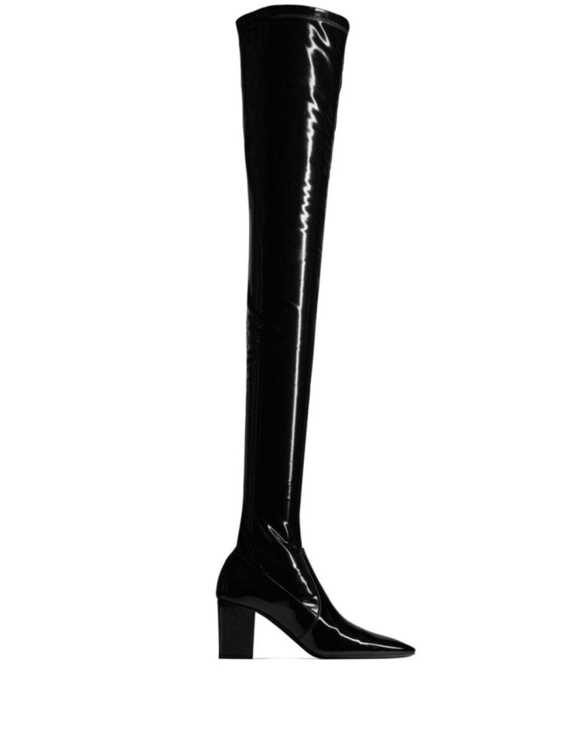 

Saint Laurent лакированные ботфорты Joelle 70, черный
