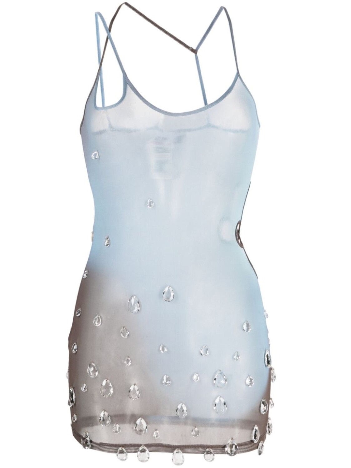 

Gcds Sita crystal-drop tulle minidress, синий