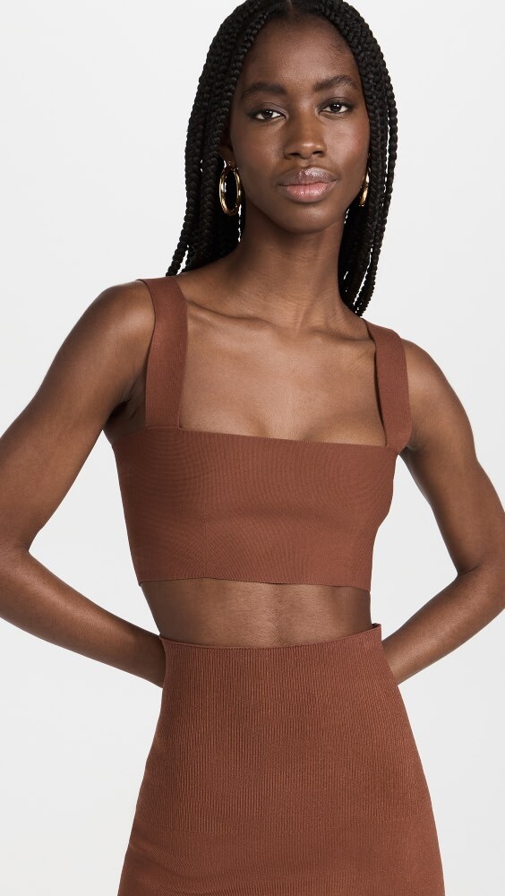 

Топ Victoria Beckham Bandeau, коричневый