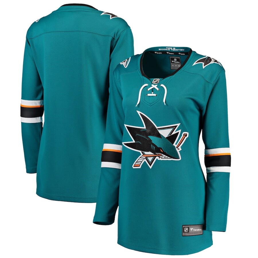 

Джерси Fanatics Branded San Jose Sharks, бирюзовый