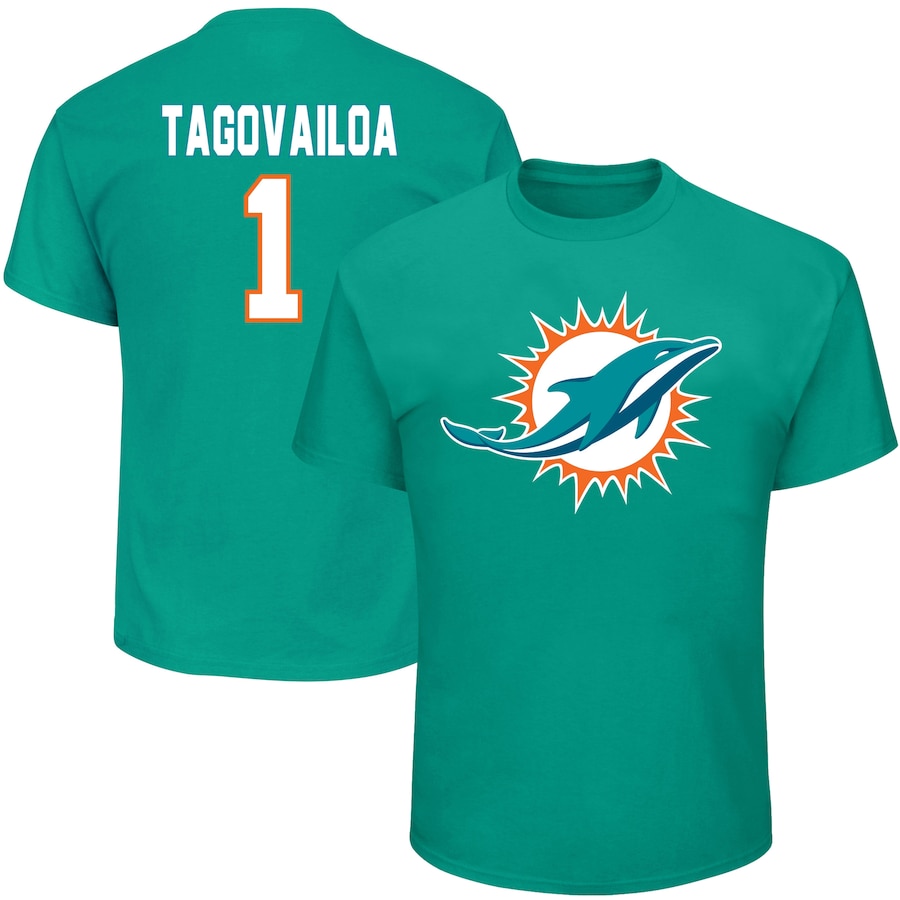 

Футболка с коротким рукавом Fanatics Branded Miami Dolphins, аква