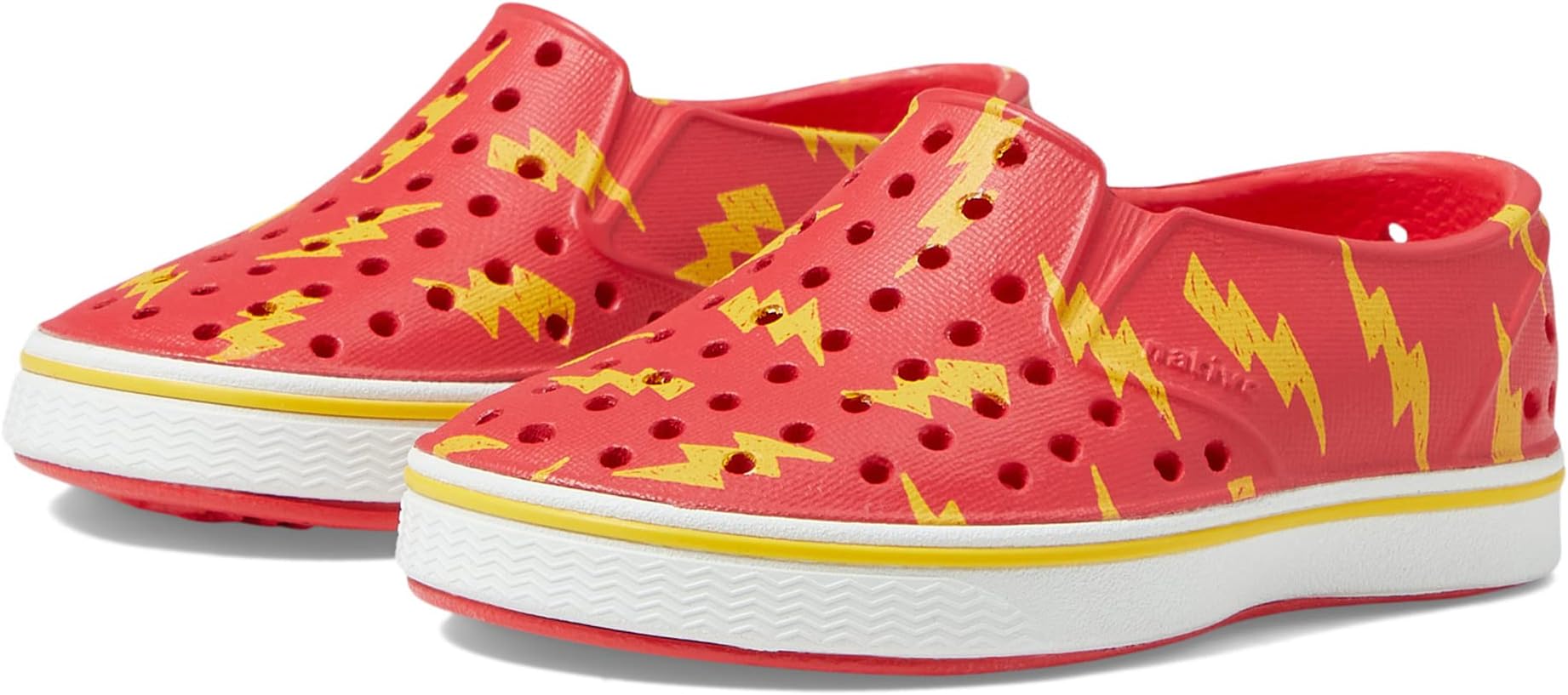 

Кроссовки Miles Sugarlite Print Native Shoes Kids, цвет Hyper Red/Shell White/Crayon Lightning