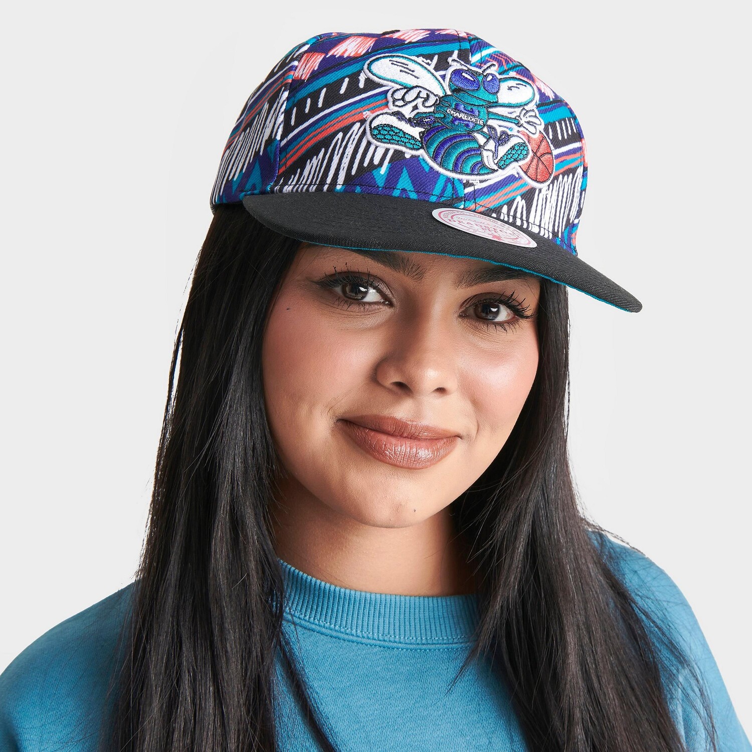 

Кепка Mitchell & Ness Charlotte Hornets NBA Gameday с узором Snapback, черный