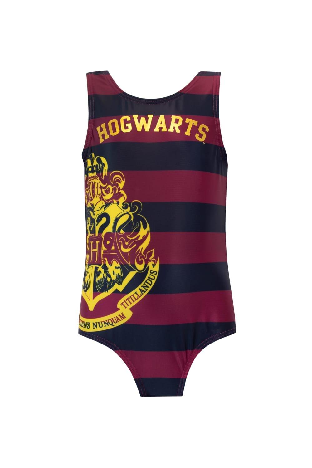 Купальник в полоску с гербом Хогвартса Harry Potter, красный новый неопреновый детский гидрокостюм с медузой купальник для девочек короткий купальник для серфинга купальный костюм для девочек купа