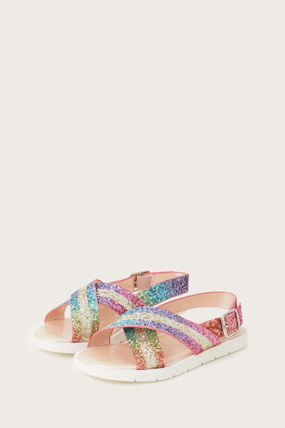 

Босоножки Dazzle с перекрещенными крестами Monsoon, розовый