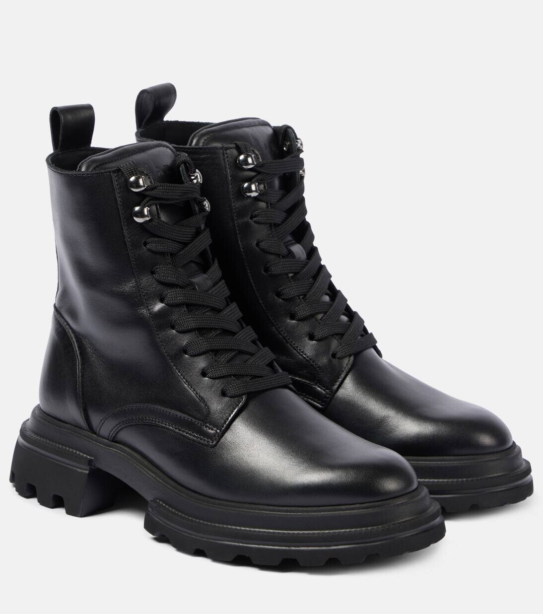 

Боевые ботинки Benisa из кожи Hogan, цвет nero-nero