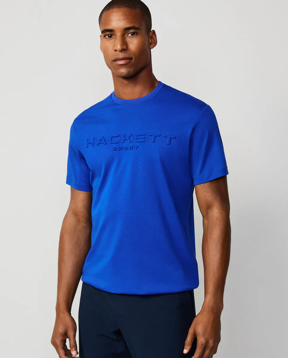 

Мужская футболка Hackett Sport с коротким рукавом и тисненым логотипом, синий