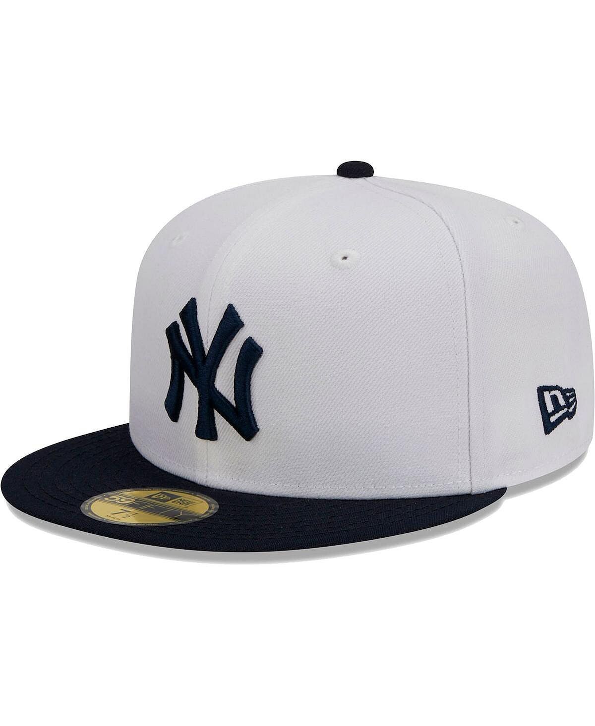 

Мужская белая, темно-синяя приталенная шляпа New York Yankees Optic 59FIFTY New Era