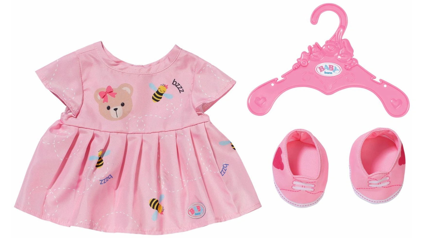 Платье с мишкой Zapf Creation Baby Born силиконовый чехол девушка с розовым рюкзаком на motorola moto e7 power моторола мото е7 павер