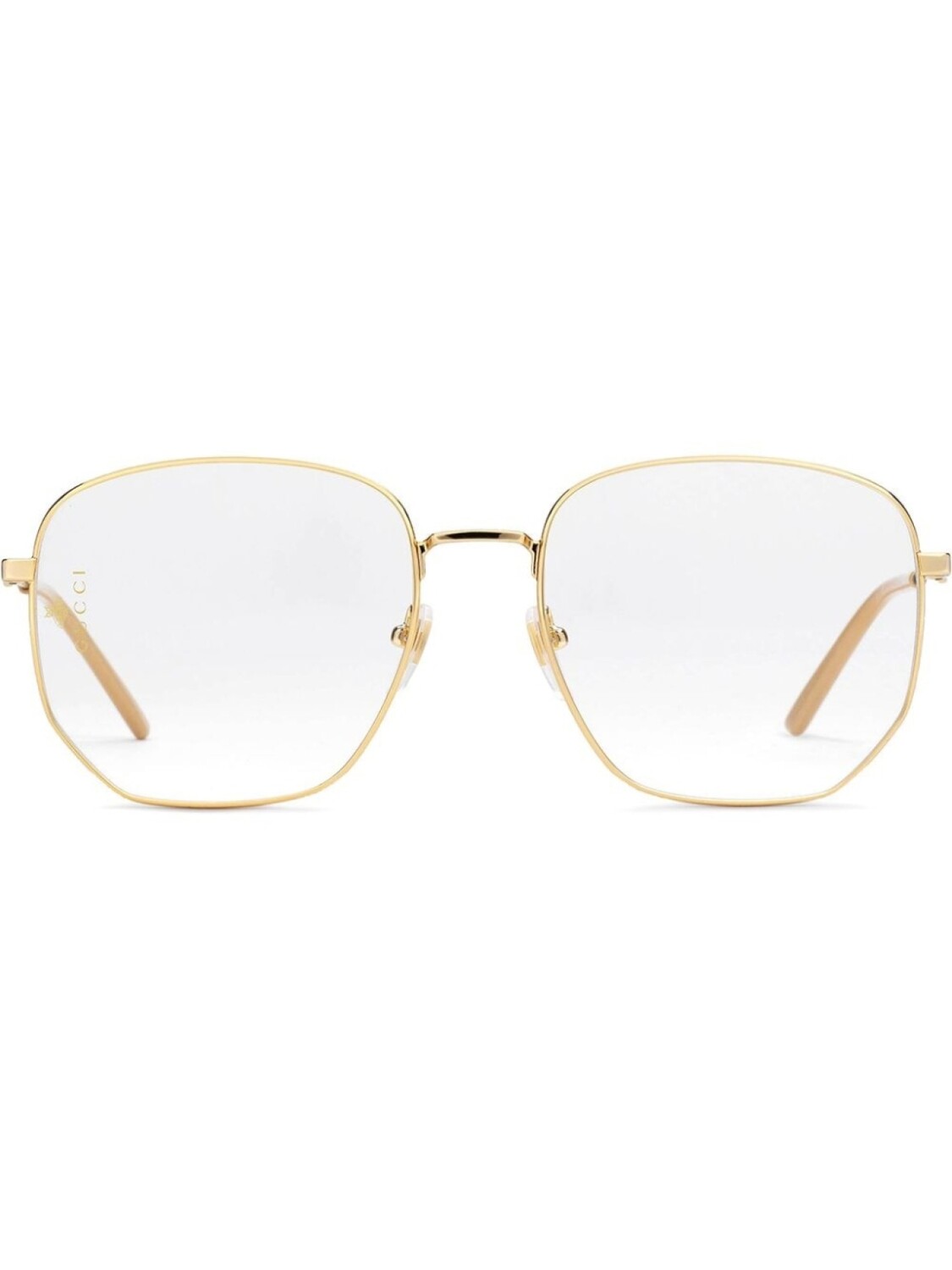 

Gucci Eyewear прямоугольные солнцезащитные очки, металлик