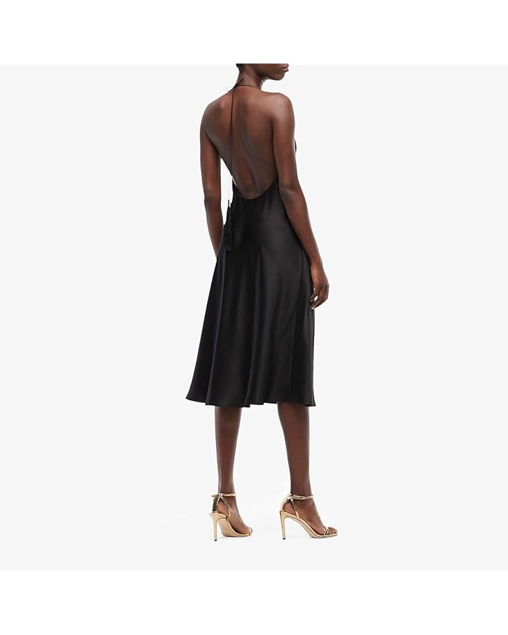 

Платье Cushnie Halter Neck Slip Dress with Tassel Detail At Back, черный