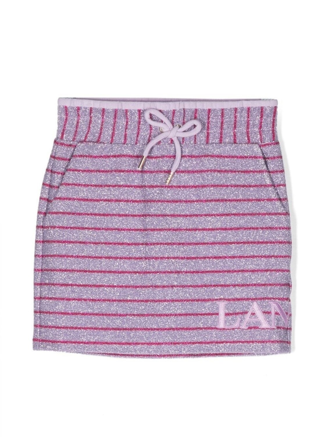 

Lanvin Enfant юбка в полоску с логотипом, фиолетовый