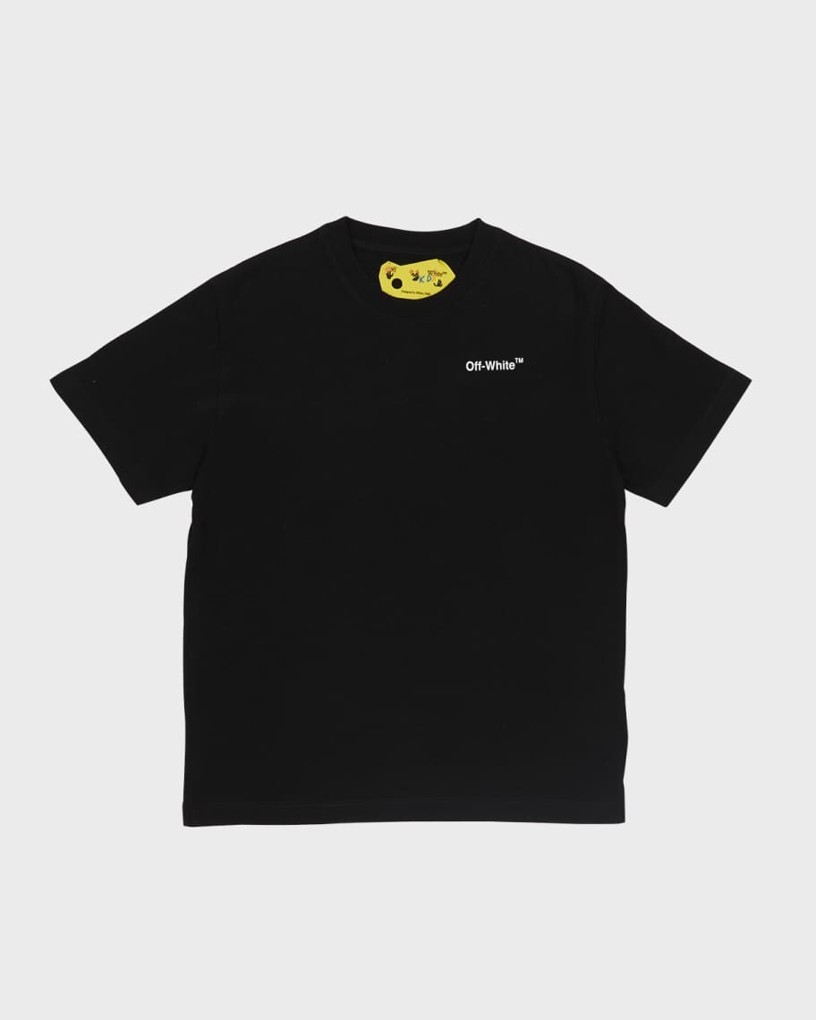 

Прорезиненная футболка с логотипом для мальчиков, размеры 4–12 Off-White