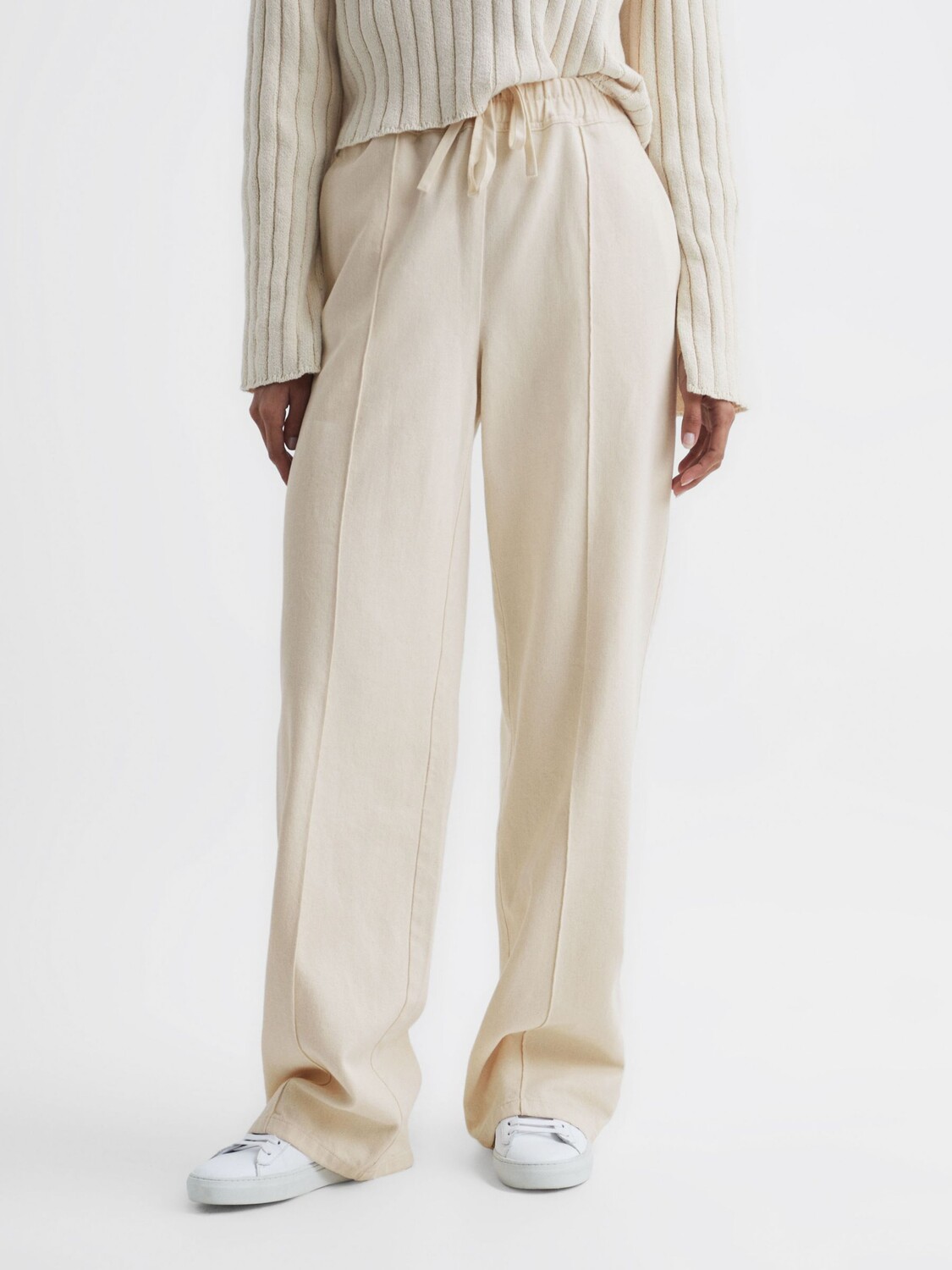 

Reiss Junio Широкие брюки, кремовые, Бежевый