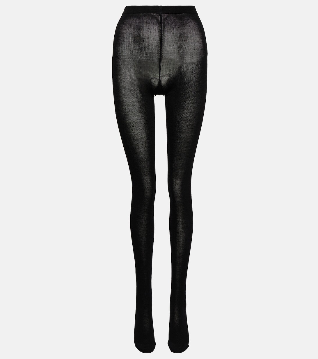 

Колготки из шерсти мериноса WOLFORD, черный