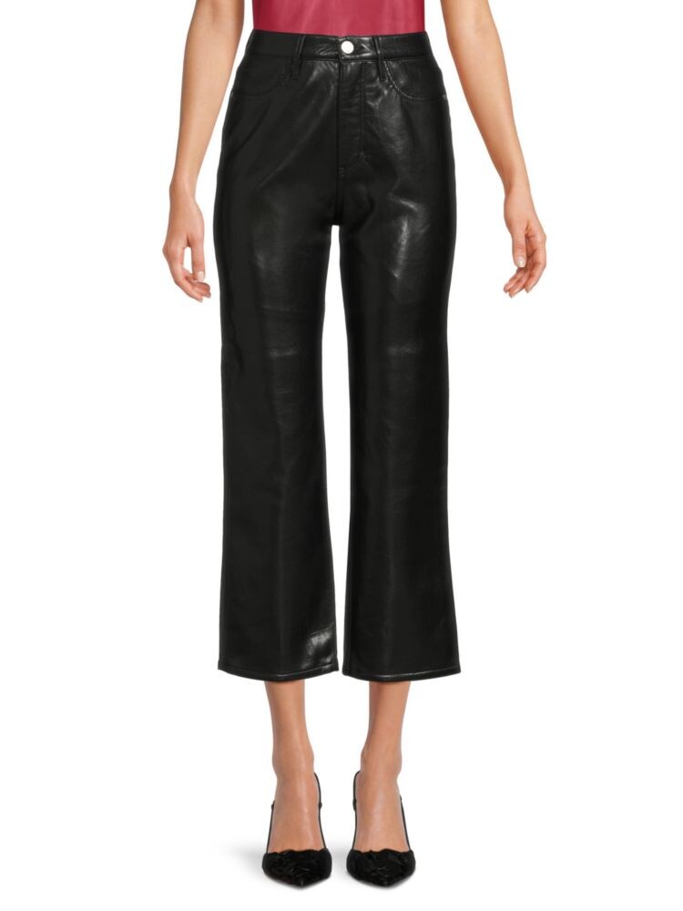 

Укороченные брюки Le Jane из переработанной кожи Frame, цвет Noir