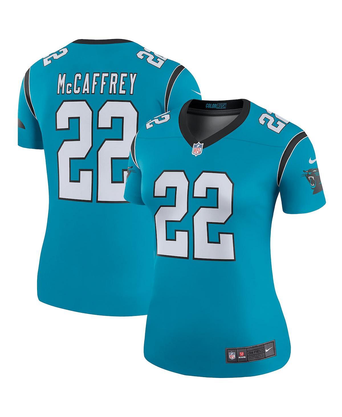 

Женское синее джерси Christian McCaffrey Carolina Panthers Color Rush Legend Player Nike, синий