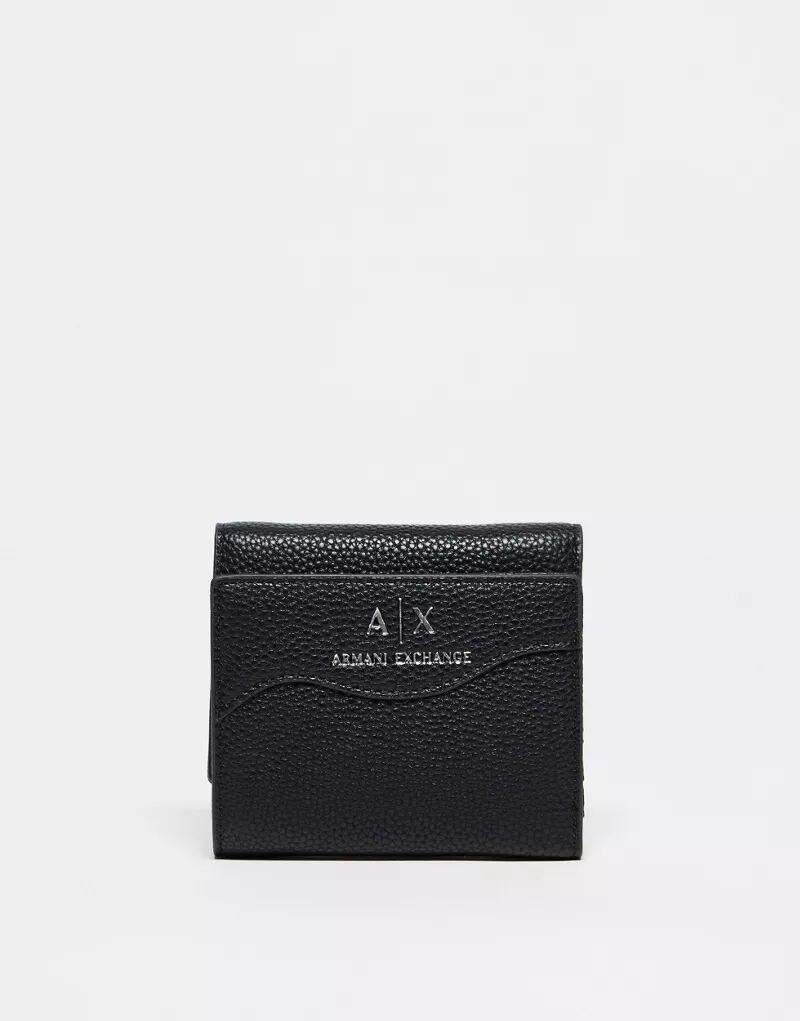 

Маленький черный кошелек с логотипом Armani Exchange