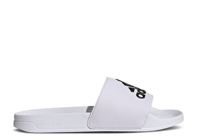 

Кроссовки Adidas ADILETTE SHOWER SLIDE 'WHITE BLACK', белый
