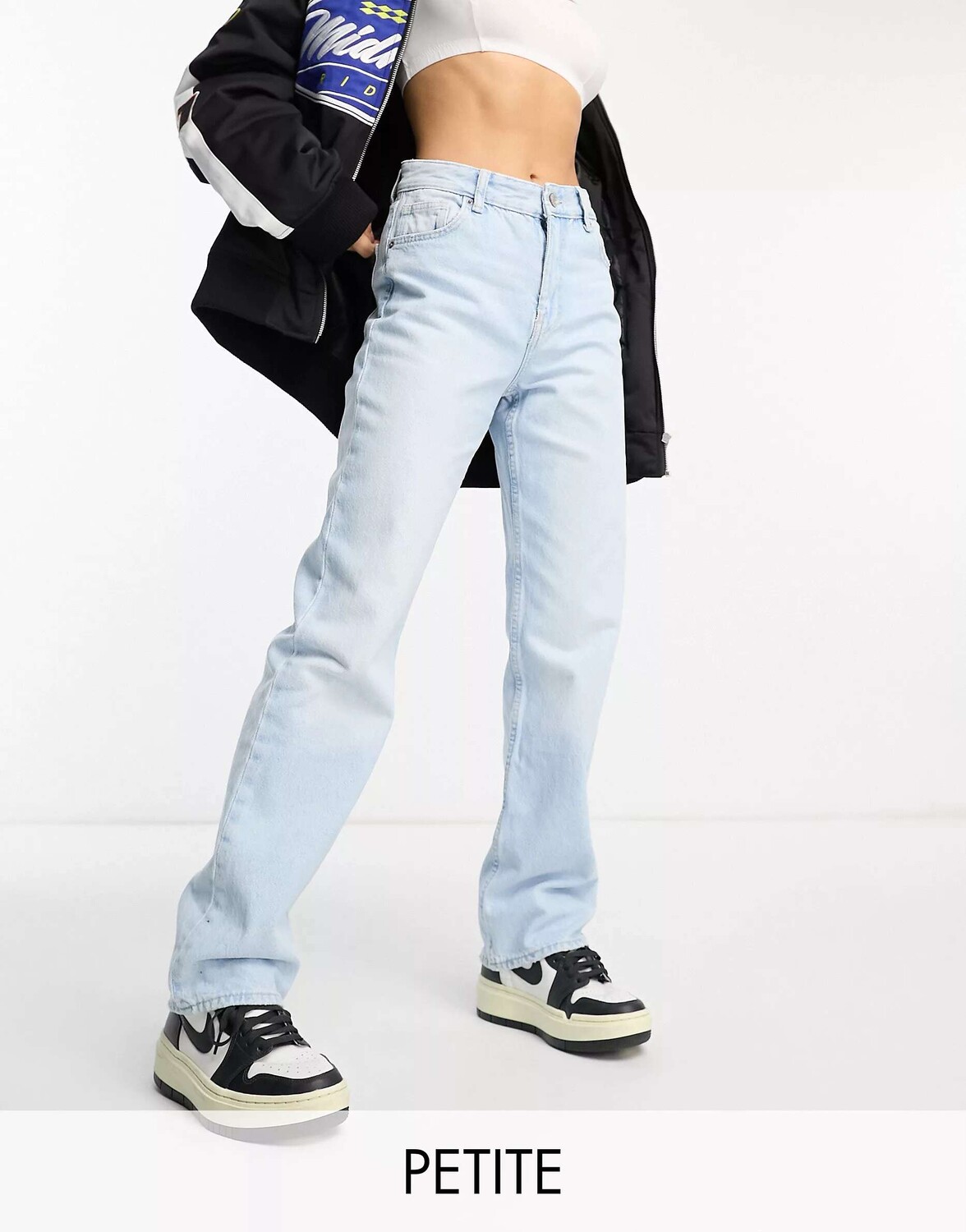 

Синие прямые джинсы Bershka Petite